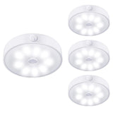 Motion Sensor LED Night Light Indoor,4 Pack USB Rechargeable Kitchen Cabinet Night Lamp Intelligent Induction Lamp,Led Closet Lights,9-Led 3 Modes Night Light,Dimmable under Cabinet Light Stick-On for Bedroom Kitchen Bathroom Living Room Decor