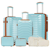 UUH Lightweight Luggage Family Travel Set, 2024 New Lightweight Luggage, with Various Combinations of Three and Four Pieces, Including Gray, Green, Blue, Black, White and Silver for Your Choice, UUH Will Be Your Best Travel Companion.