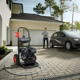 Powersmart Gas Pressure Washer 3200 PSI, 2.5 GPM with Onboard Soap Tank, Spray Gun & Wand, 5 Nozzle Set for Cleaning Cars, Fences, Driveways, Homes, Patios, Easy Start, Optimized Efficiency, Home Use (DB1051)