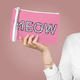 Functional Pink Clutch Bag with Cute 'MEOW' Design - Great Gift Idea!